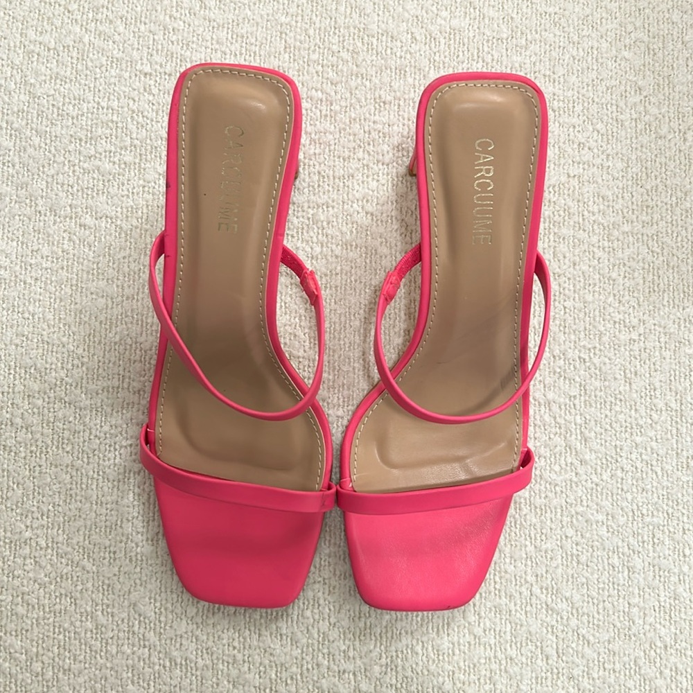 Carcuume Women's Square Toe Two Strap